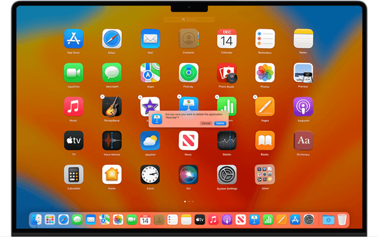 Uninstall apps on macOS Sonoma