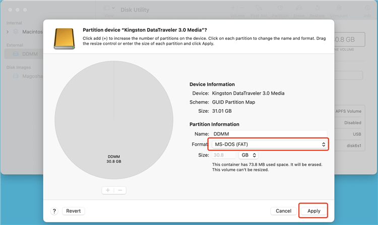 format usb flash drive to fat32 or exfat