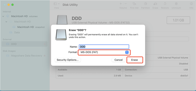 format usb flash drive to fat32