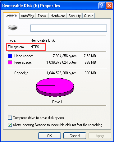 unformat NTFS hard drive