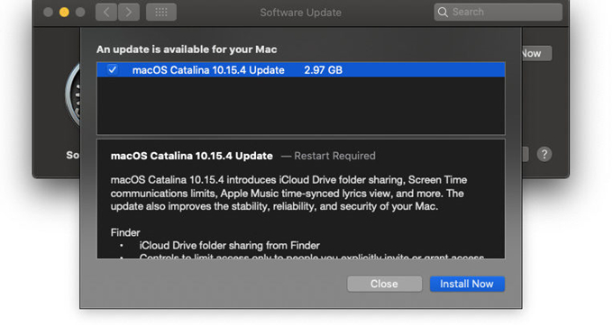 recover lost data after macOS 10.15.4 update