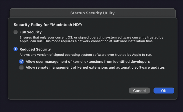 Load System Extension to Recover Lost Data from Apple Silicon Chip Mac