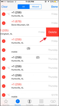 recover lost call history on iPhone
