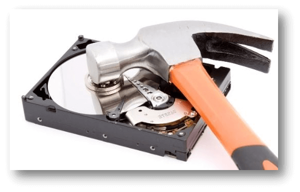 destroy old hard drive