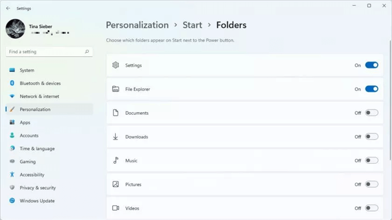 customize the Windows 11 Start menu