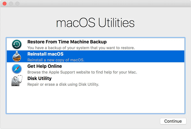 reinstall macOS