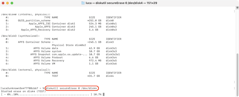 wipe hard drive on macOS Sequoia