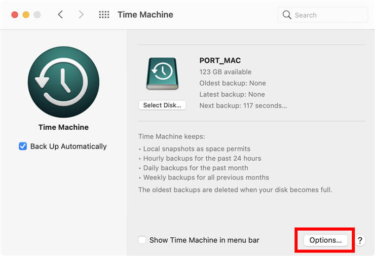 backup a Mac with a Time Machine