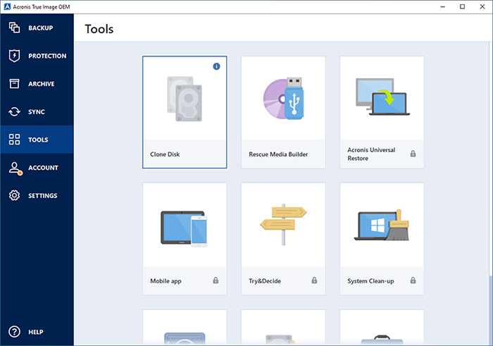 acronis true image clone instructions
