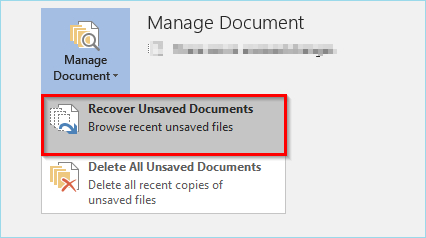 recover unsaved Word documents